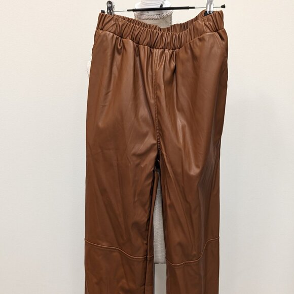 Vanilla Bay camel leather pants - Picture 1 of 3